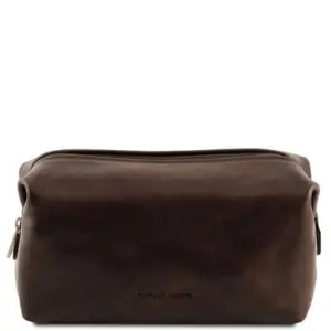 Tuscany Leather Smarty - skórzana kosmetyczka - rozmiar S , kolor ciemny brąz TL141220
