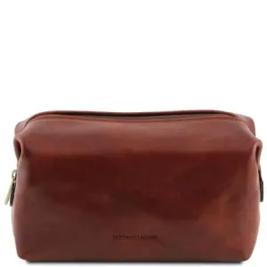 Tuscany Leather Smarty - skórzana kosmetyczka - rozmiar L , kolor brązowy TL141219