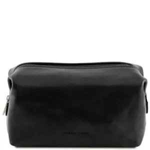 Tuscany Leather Smarty - skórzana kosmetyczka - rozmiar L , kolor czarny TL141219