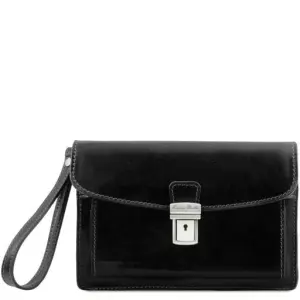 Tuscany Leather Max - skórzana saszetka  , kolor czarny TL8075