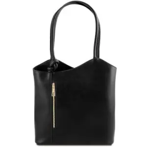 Tuscany Leather Patty - torba na ramię wykonana ze skóry saffiano , kolor czarny TL141455