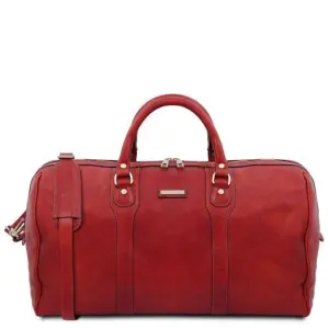 Tuscany Leather Oslo - skórzana torba podróżna - Weekender bag, kolor czerwony TL141913