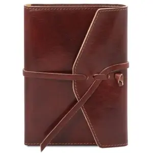 Tuscany Leather Skórzany notatnik / notes, kolor brązowy TL142027