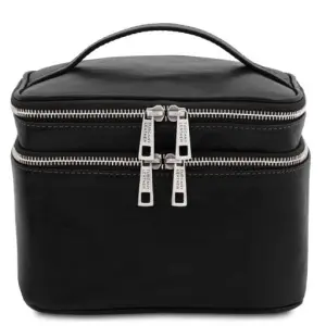 Tuscany Leather Eliot - skórzana kosmetyczka, kolor czarny TL142045