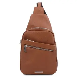 Tuscany Leather Albert - skórzana listonoszka, kolor cognac TL142022