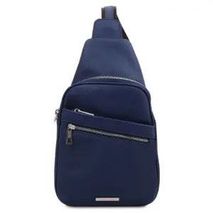 Tuscany Leather Albert - skórzana listonoszka, kolor granatowy TL142022