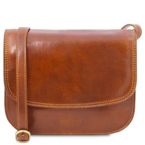 Tuscany Leather Greta - skórzana torebka na ramię, kolor miodowy TL141958