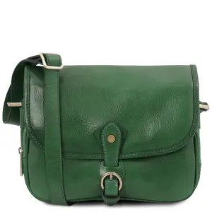 Tuscany Leather Alessia - skórzana torba na ramię, kolor zielony TL142020