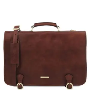 Tuscany Leather Ancona - Skórzana torba kurierska na ramię, kolor brąz TL142073