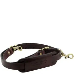 Tuscany Leather TL Voyager - regulowany pasek na ramię do torby, kolor ciemnobrązowy TL141929