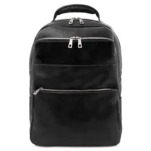 Tuscany Leather Melbourne - skórzany plecak na laptop TL142205 kolor czarny