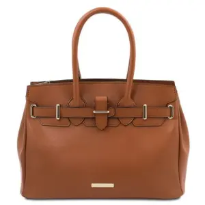 Tuscany Leather TL Bag - skórzana torebka TL142174 kolor Cognac