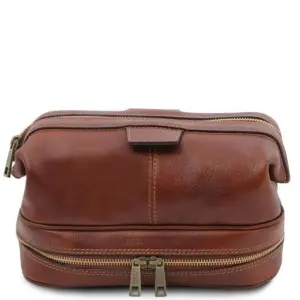 Tuscany Leather Jacob - skórzana kosmetyczka TL142204 kolor brązowy