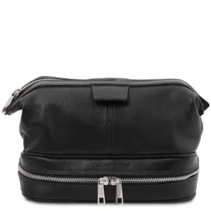 Tuscany Leather Jacob - skórzana kosmetyczka TL142204 kolor czarny