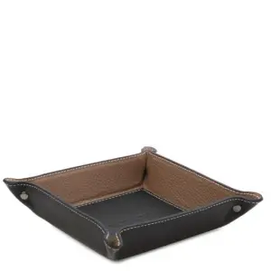 Tuscany Leather skórzana tacka na drobiazgi TL142159 kolor czarny