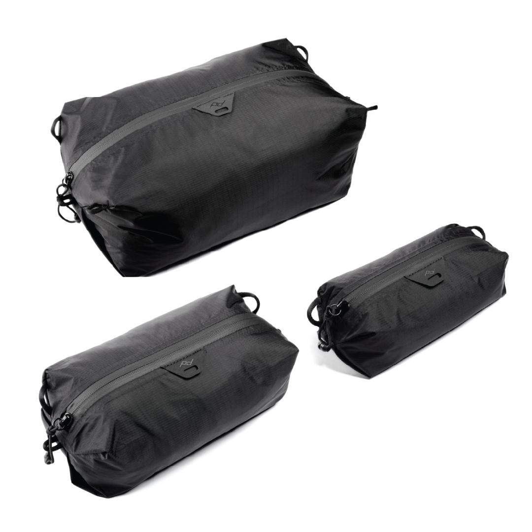 Zestaw Pokrowców Travel Line Peak Design Ultralight Packing Cube Black – S,SX, SXX, czarny