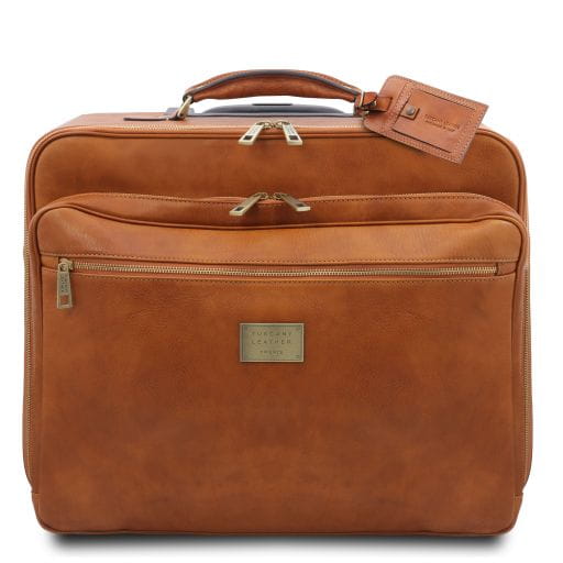 Tuscany Leather Varsavia - skórzana walizka na dwóch kółkach, kolor naturalny TL141888