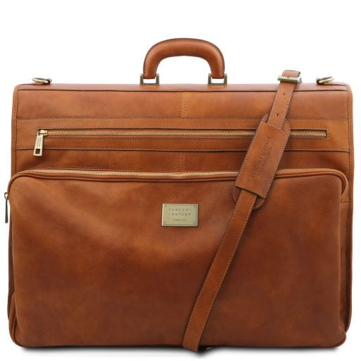 Tuscany Leather Papeete - skórzana torba podróżna do garnituru, kolor naturalny TL142337