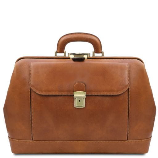 Tuscany Leather Leonardo - ekskluzywny skórzany kuferek lekarski, kolor naturalny TL142342