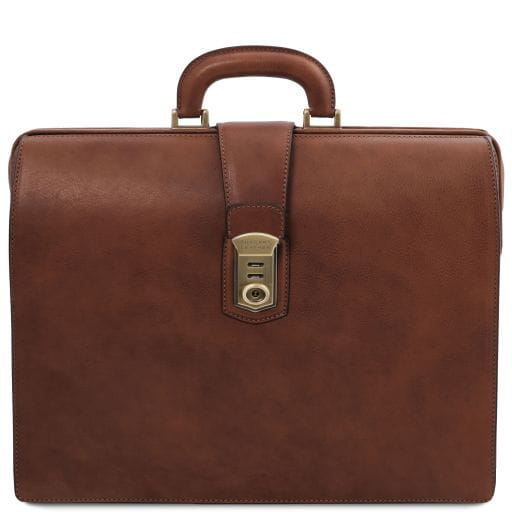 Tuscany Leather Canova - skórzana walizka lekarska z 3 komorami, kolor brązowy TL142352