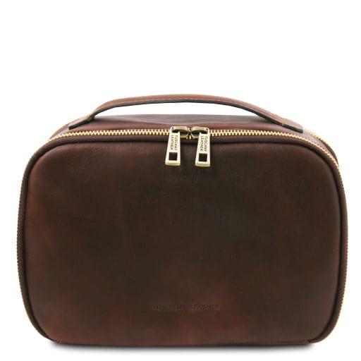 Tuscany Leather Marvin - skórzana kosmetyczka, kolor ciemny brąz TL142326