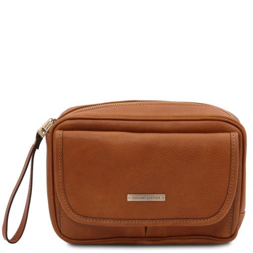 Tuscany Leather Ivan - skórzana saszetka męska, kolor naturalny TL140849