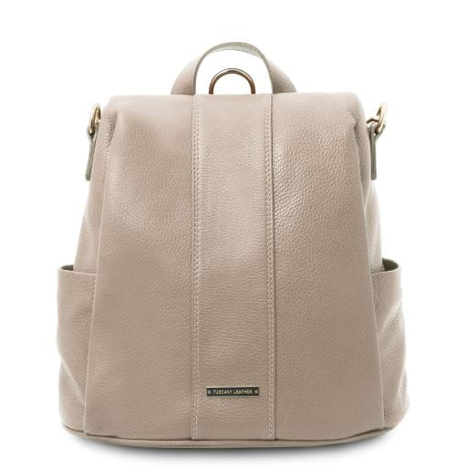 Tuscany Leather TL Bag - plecak z miękkiej skóry, kolor jasny taupe TL142138