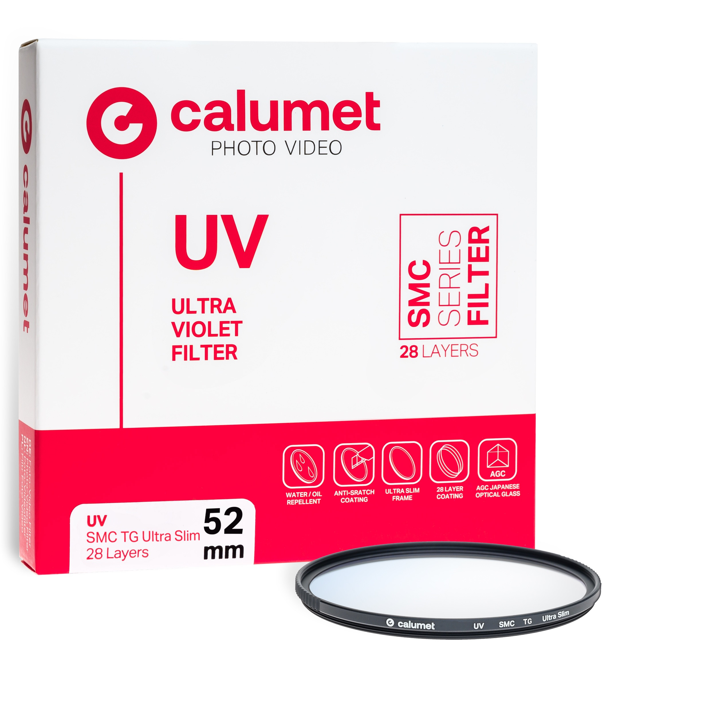Calumet Filtr UV SMC TG 52 mm Ultra Slim 28 Layers
