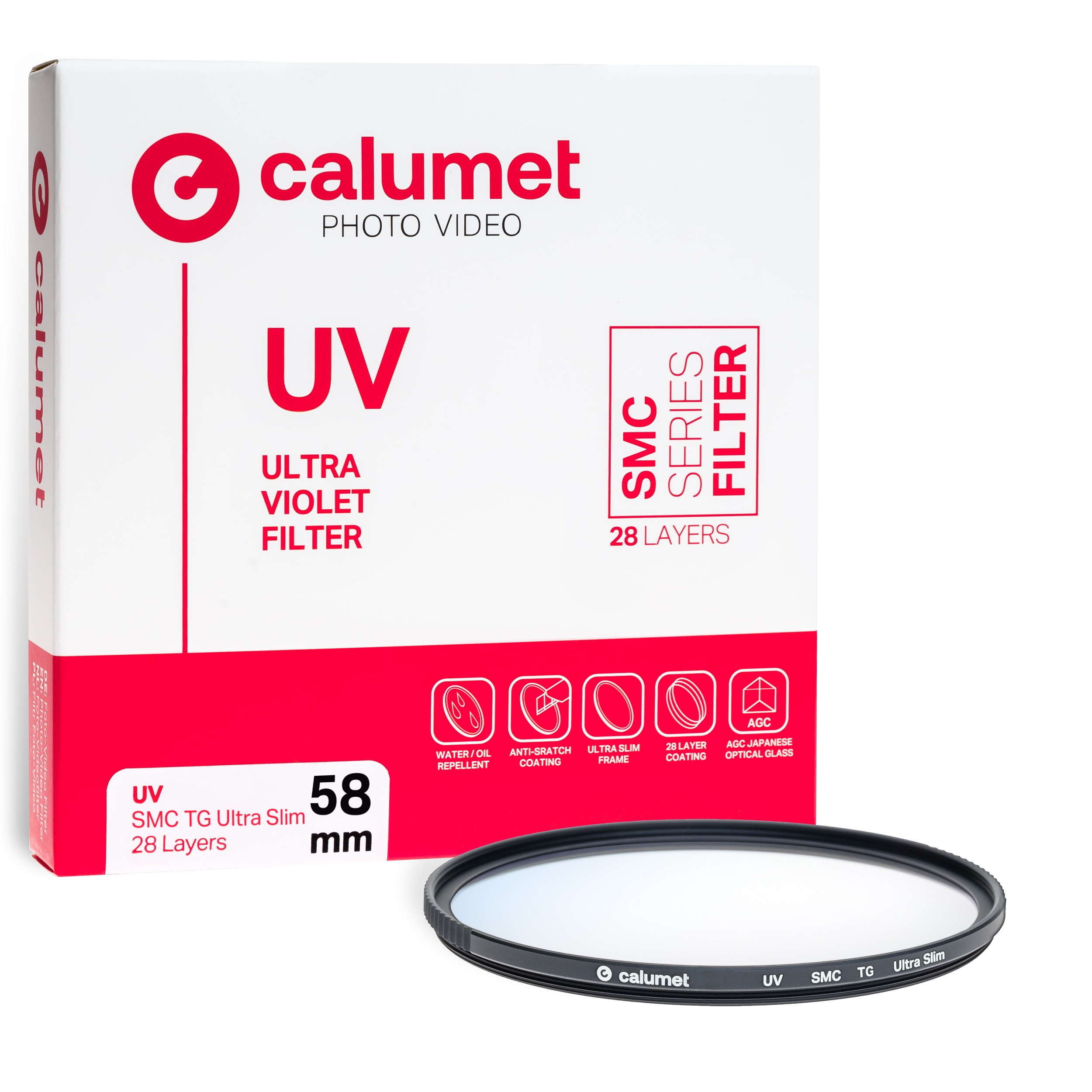 Calumet Filtr UV SMC TG 58 mm Ultra Slim 28 Layers