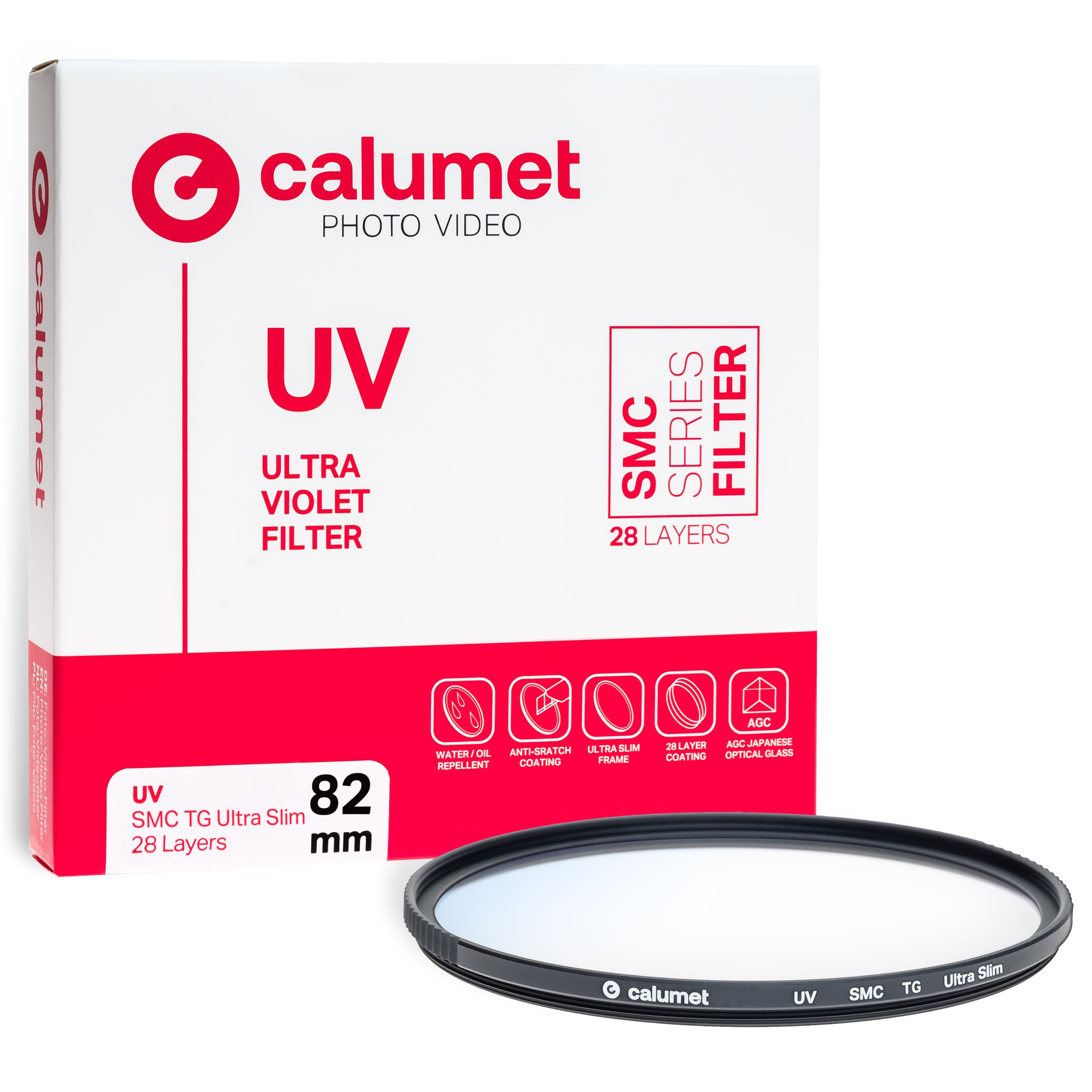 Calumet Filtr UV SMC TG 82 mm Ultra Slim 28 Layers