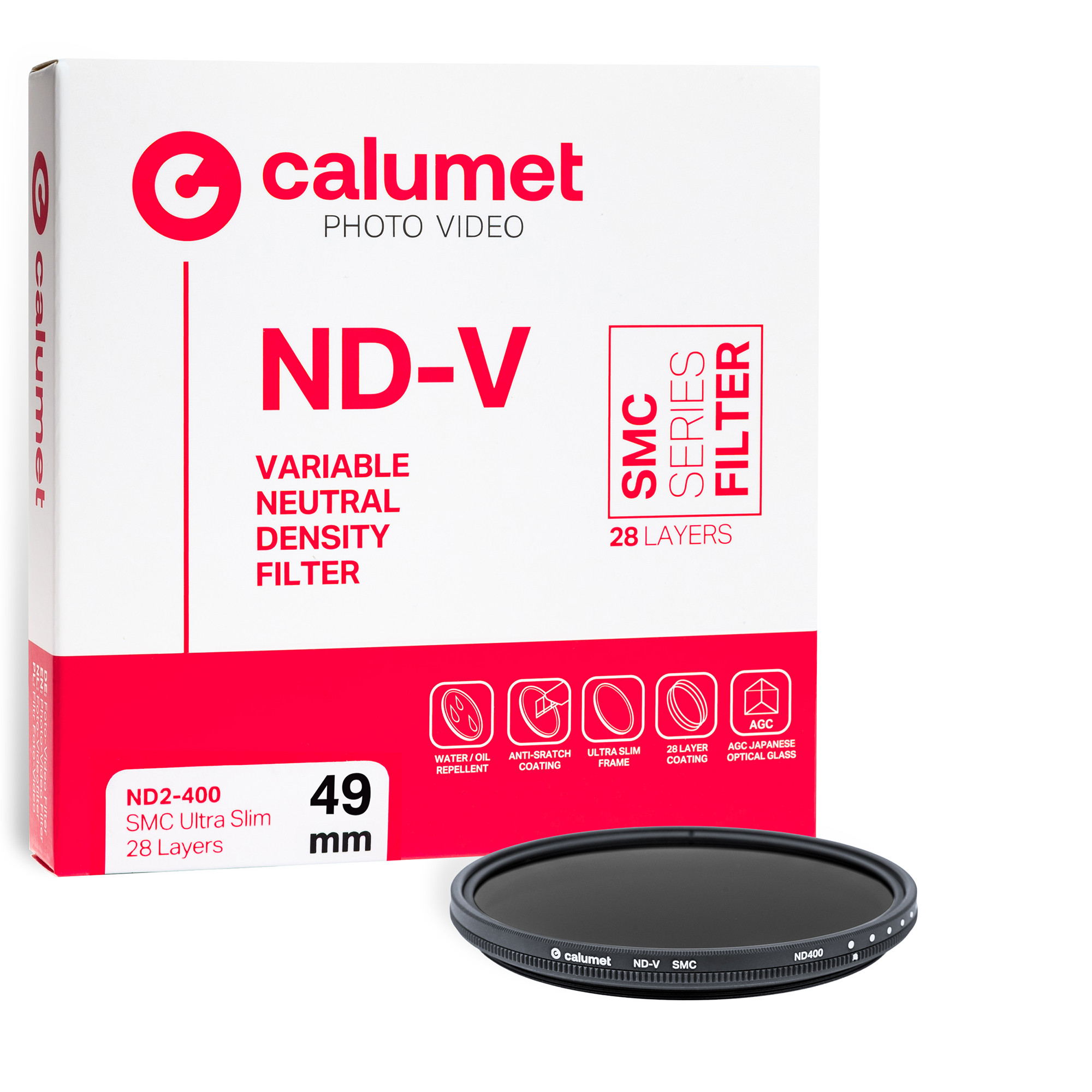 Calumet Filtr Variable ND2-400 SMC 49 mm Ultra Slim 28 Layers