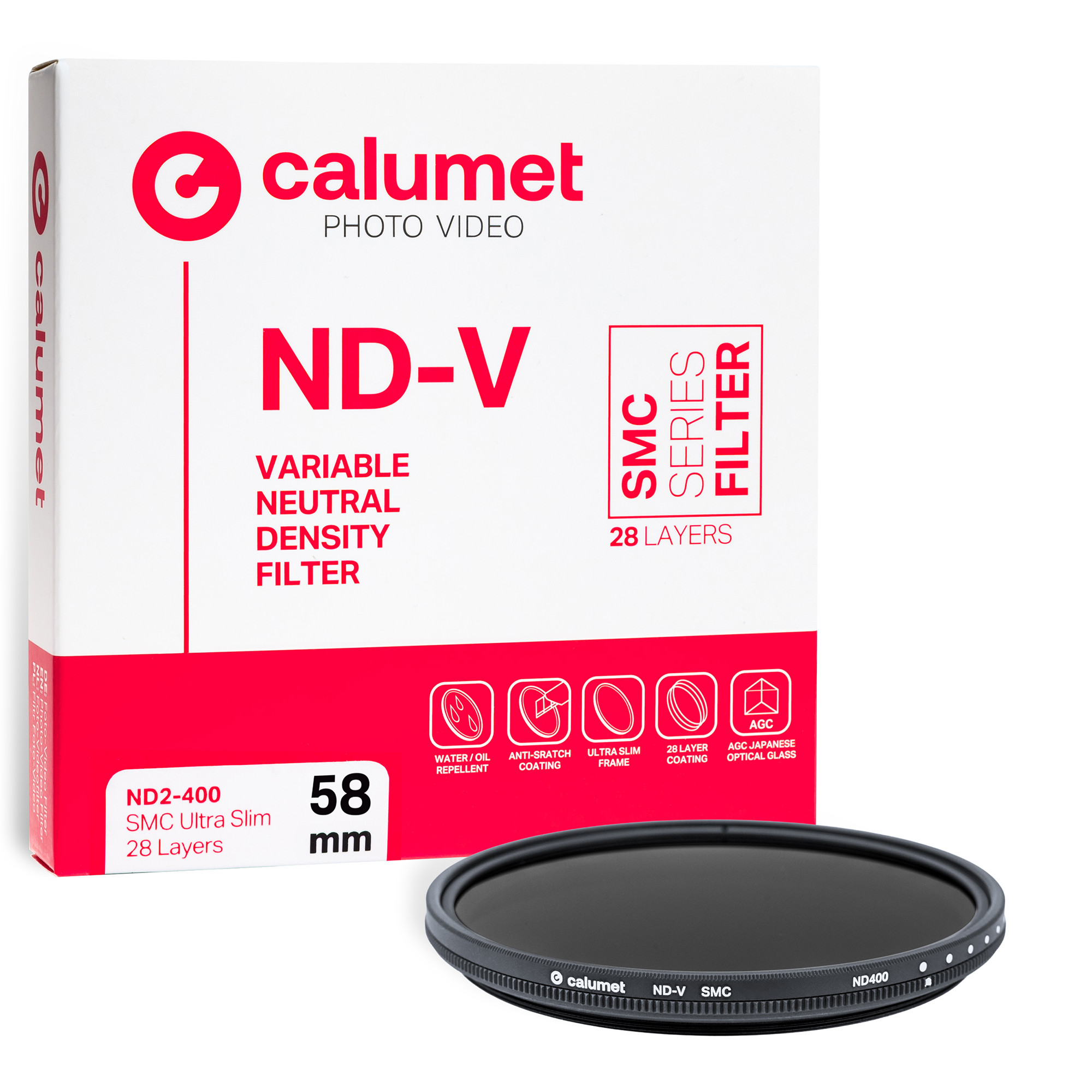 Calumet Filtr Variable ND2-400 SMC 58 mm Ultra Slim 28 Layers