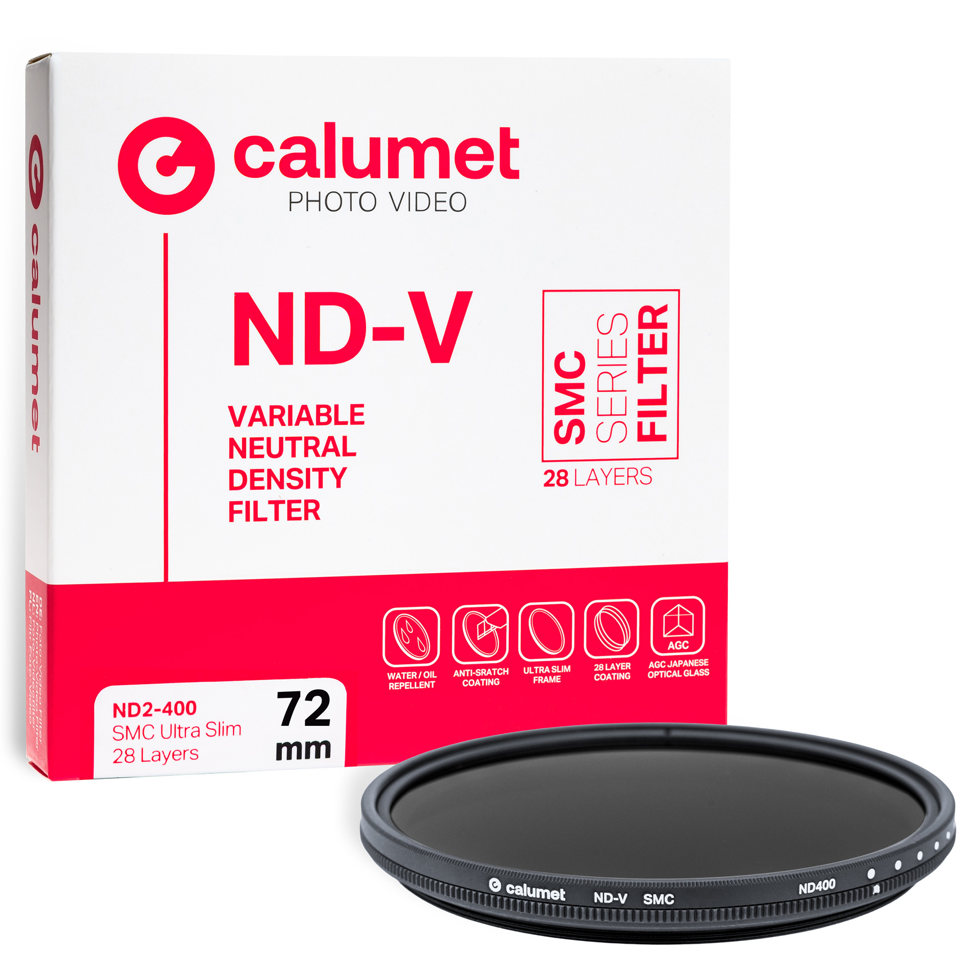 Calumet Filtr Variable ND2-400 SMC 72 mm Ultra Slim 28 Layers