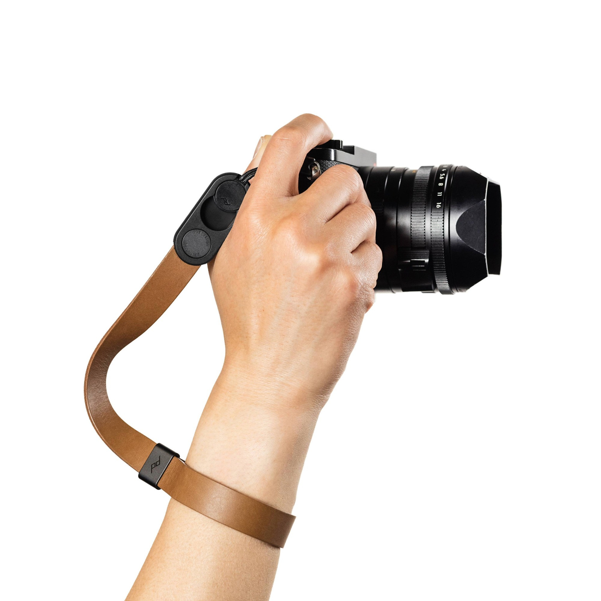 Pasek Na Nadgarstek Peak Design Cuff Leather Tan - brązowy