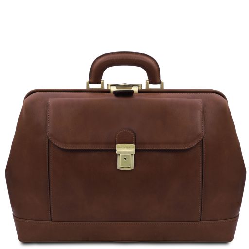 Tuscany Leather Leonardo - ekskluzywny skórzany kuferek lekarski, kolor brązowy - TL142342