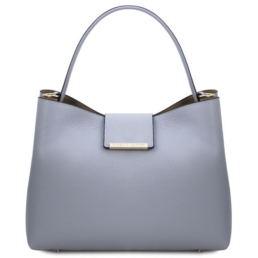 Tuscany Leather Clio - torbebka ze skóry Secchiello, kolor jasny niebieski - TL142356