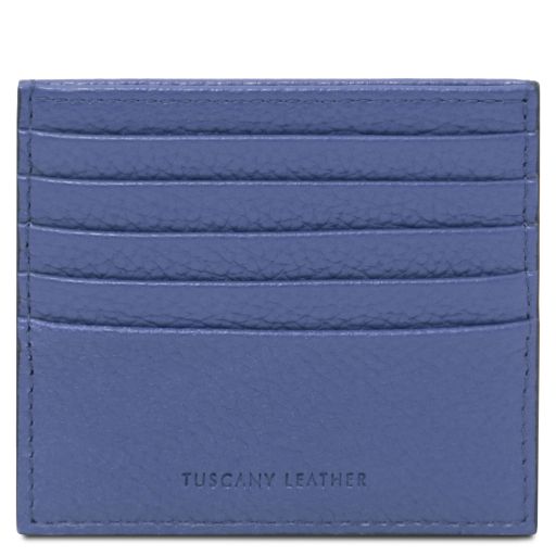 Tuscany Leather skórzane etui na karty, kolor niebieski - TL142470