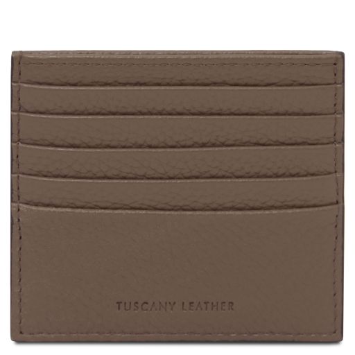 Tuscany Leather skórzane etui na karty, kolor ciemnoszary - TL142470