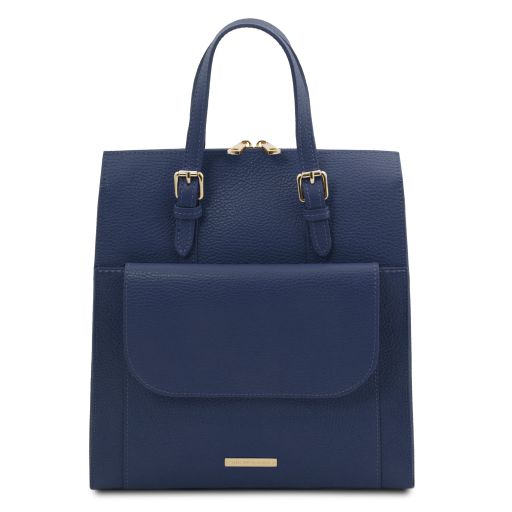 Tuscany Leather TL Bag - skórzany plecak dla kobiet, kolor ciemny niebieski - TL142211