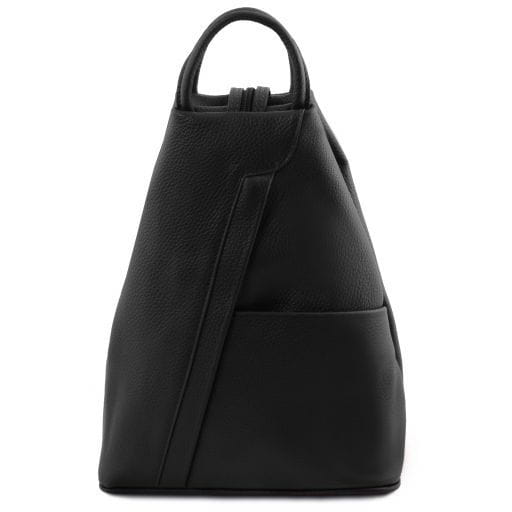 Tuscany Leather Shanghai - skórzany plecak , kolor czarny TL141881