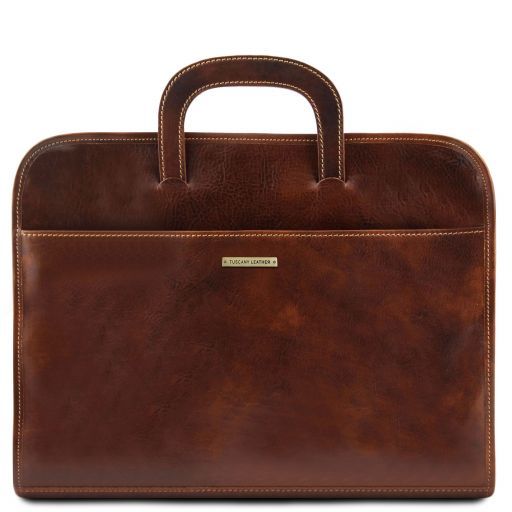 Tuscany Leather Sorrento - skórzana walizka biznesowa na dokumenty , kolor brązowy TL141022