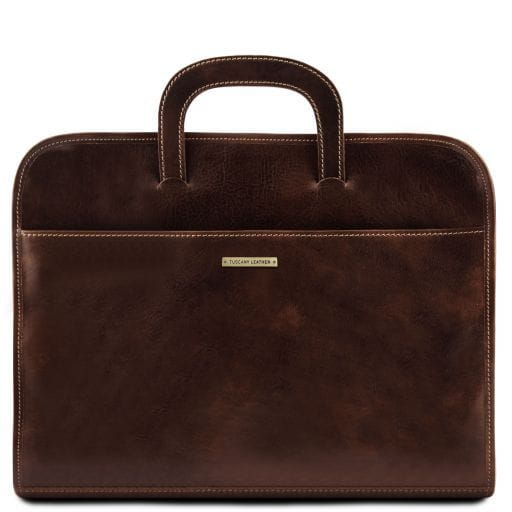 Tuscany Leather Sorrento - skórzana walizka biznesowa na dokumenty , kolor ciemny brąz TL141022