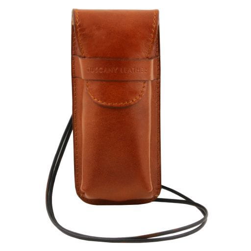 Tuscany Leather Ekskluzywne skórzane etui na okulary/smartfon/zegarek , kolor miodowy TL141282