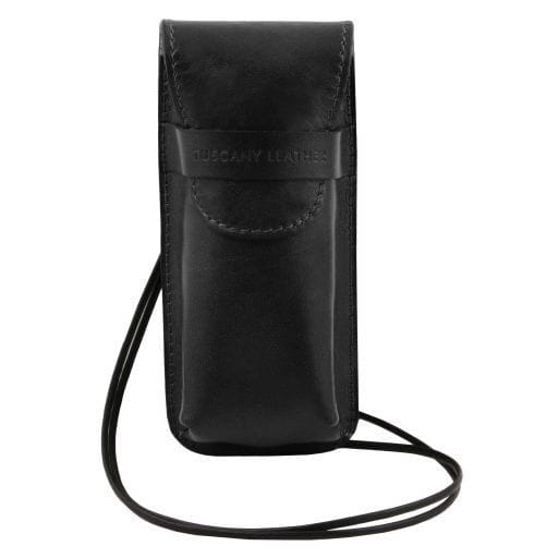 Tuscany Leather Ekskluzywne skórzane etui na okulary/smartfon/zegarek , kolor czarny TL141282