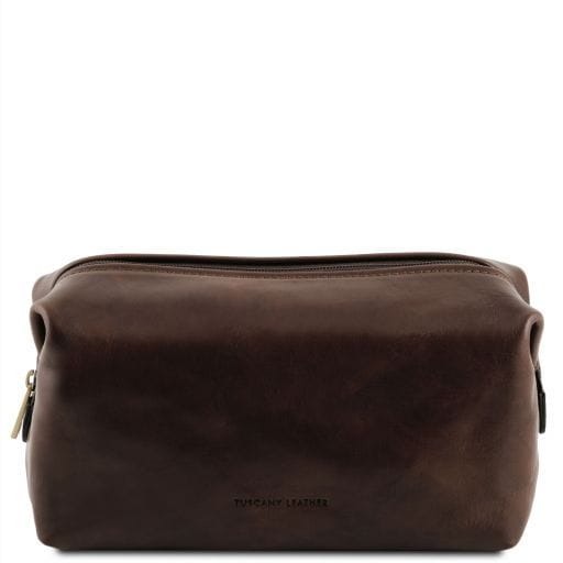 Tuscany Leather Smarty - skórzana kosmetyczka - rozmiar S , kolor ciemny brąz TL141220