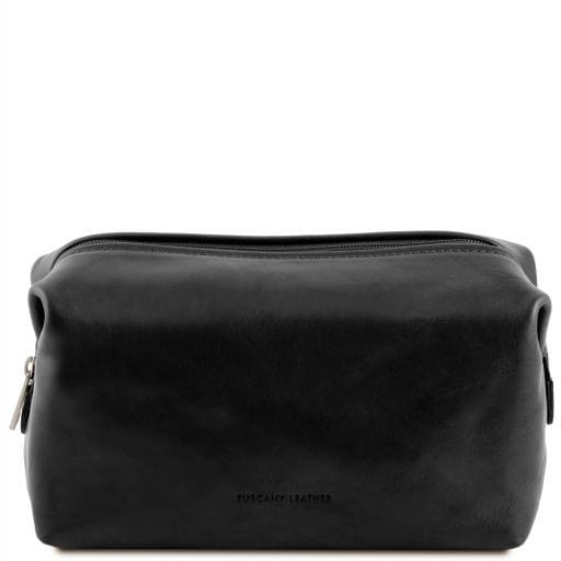 Tuscany Leather Smarty - skórzana kosmetyczka - rozmiar L , kolor czarny TL141219