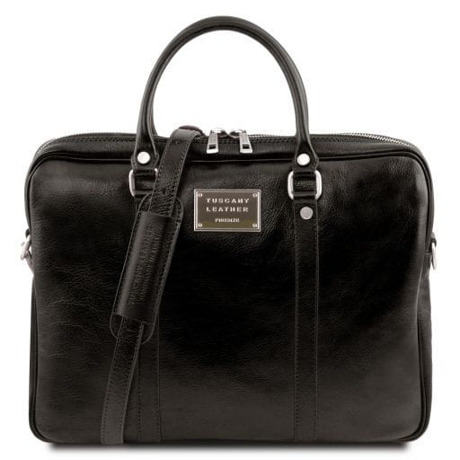 Tuscany Leather Prato - ekskluzywna teczka na laptopa , kolor czarny TL141283