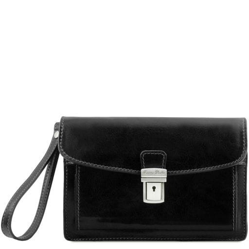 Tuscany Leather Max - skórzana saszetka , kolor czarny TL8075