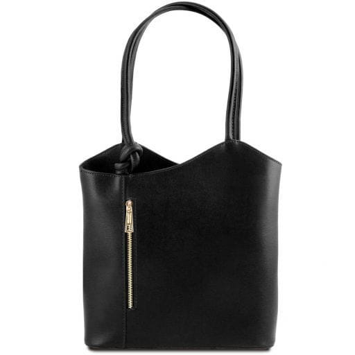 Tuscany Leather Patty - torba na ramię wykonana ze skóry saffiano , kolor czarny TL141455