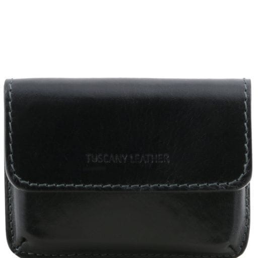 Tuscany Leather Ekskluzywne etui na wizytówki , kolor czarny TL141378